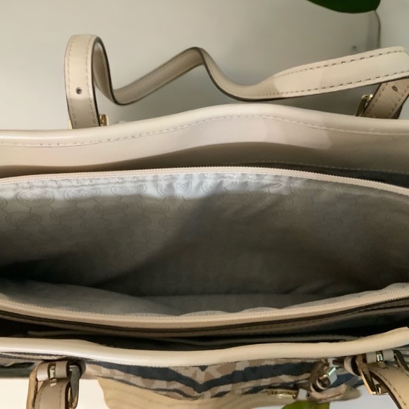 MICHAEL KORS Jet Set Travel MD Tote Brown Signature Tiger Stripe PVC - Picture 11 of 13